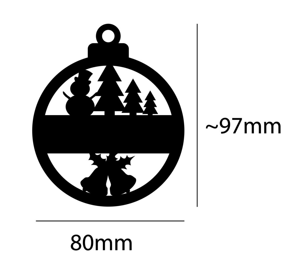 Customised Christmas Ornament 2021 The Laser Cut